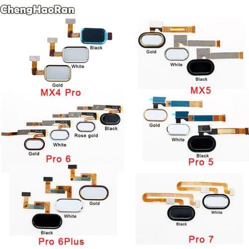 ChengHaoRan Home Button FingerPrint Touch ID Sensor Flex Cable Ribbon For MEIZU MX4 Pro MX5 Pro 5 Pro 6 Plus Pro7 Button Key