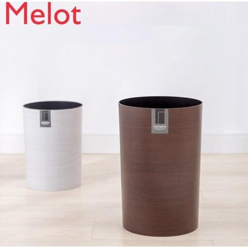 Living Room Trash Can Modern Light Luxury Home Bedroom Kitchen Creative Simple Size Coverless Trash Basket