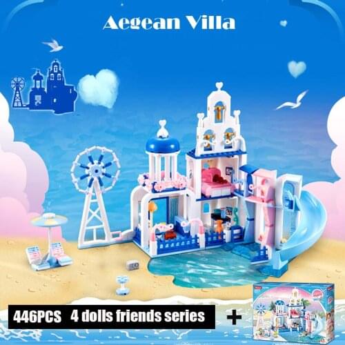 Best friend Blocks Friends Hotel Building Blocks Girls Lce Snow Princess Palace Brick Friends Castle Children Gift