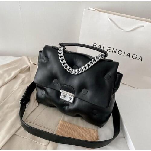 Small Chain Brand Designer PU Leather Crossbody Bags for Women 2021 Simple Totes Shoulder Bag Lady Luxury Handbags Purses