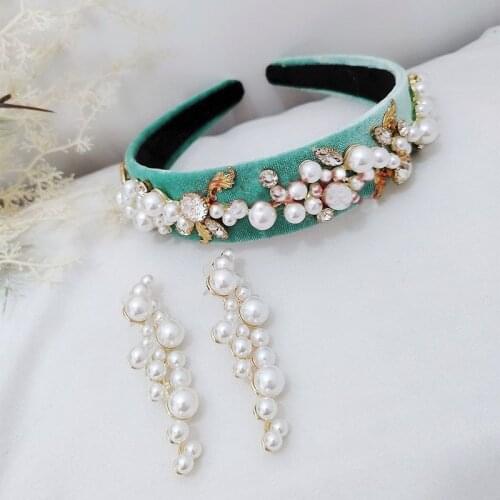 Cute Color Pearl Hair Hoop Headband Set Girls Cute Bow Ear Headbands Women Hair Accessories