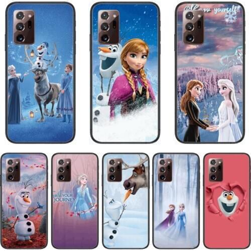 Mobile Phone Case with Disney Frozen Elsa Anna and Snowman Olaf and Reindeer Sven Phone Case cover hull For SamSung note20 10 9