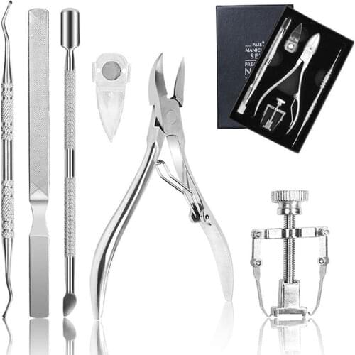 2/6pcs Set Cuticle Remover Kit Nail Clipper Trimmer for Cuticle Ingrown Nails Pedicure & Manicure Corrector Fixer Foot Care Tool