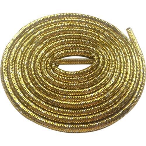 Offical Weiou Gold/Silver Metallic Rope Laces Flashing Shoelaces Glitter Pearlized Sparkle Shoe Laces For Dress Shoes Women