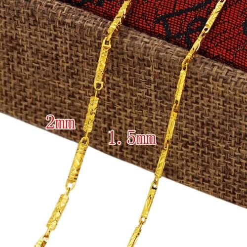 Necklace for Women Simple Single Chain Elegant Charm Chain Vietnam Sand Gold Clavicle Necklace Fashion Jewelry Collares