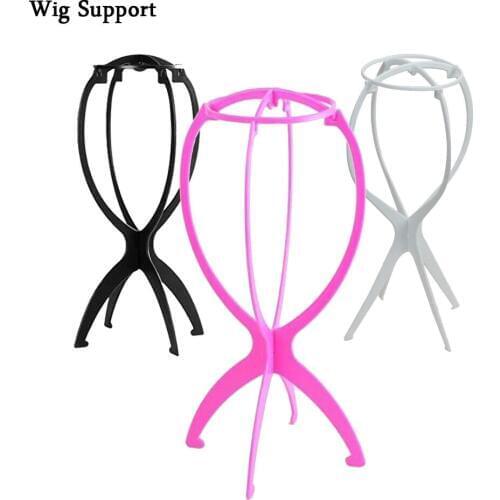 Wigs Stand Portable Foldable Wig Holder Support Display Stand Hair Accessories