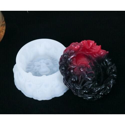 Transparent Silicone Mould Dried Flower Resin Decorative Craft DIY Skull ashtray Mold epoxy resin molds for jewelry