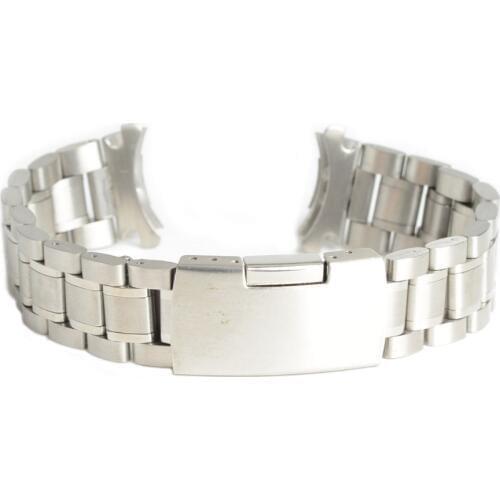 2019 New Men Women 20mm Silver Stainless Steel Dress Watch Band Strap Bracelet Curved End Replacement Wathbands