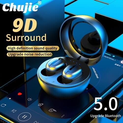 S8 TWS Bluetooth Wireless Headphones sport earbud LED 9D Surround sound waterproof IPX6 earphones music Works on all smartphones
