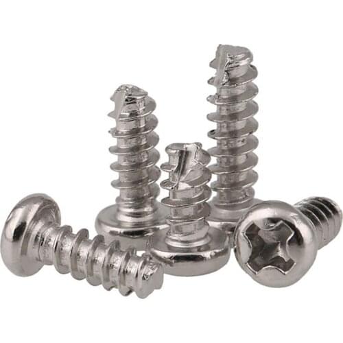 GuHua Phillips Round Head Cutting Tail Self Tapping Screws PT Nickel Plated Cross Pan Head Self Drilling Screw M2M2.6M3 500pcs