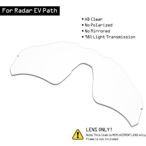 SmartVLT Sunglasses Replacement Lenses for Oakley Radar EV Path - HD Clear