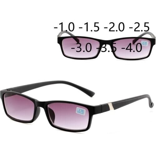 Finished Myopia Sunglasses For Unisex Gray Lens Student Diopter Myopia Glasses Women Men -1.0 -1.5 -2.0 -2.5 -3.0 -3.5 -4.0