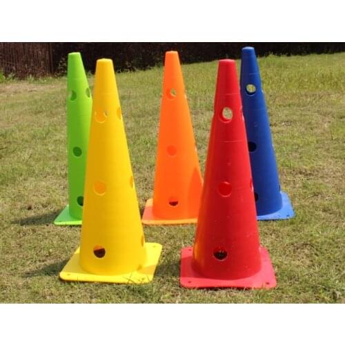 Football training windbreak obstacles hurdle rack sign tube roadblock triangle cone basketball sign 48CM with hole sign barrel