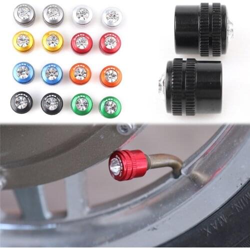 2Pcs Universal Motorcycle Tyre Dust Air Valve Caps Diamond For Kymco AK550 XSR900 / for Yamaha Tmax 530 Xmax 300 CNC Aluminum