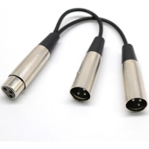 XLR one point two XLR female to dual XLR male, audio cable