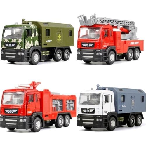 1:50 Pull Back Alloy Car Engineering Truck Model Excavators Cement Concrete Mixer Dumpers Diecasts Toy Vehicles for Boys