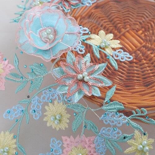 1pc Beautiful Flower Applique Embroidered Sew on Patches For Clothes Dress Fashion Sticker Diy Decoration Repair High Quality