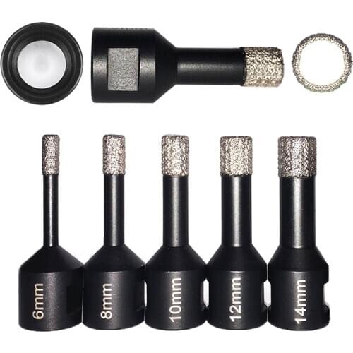 1pc Dry Vacuum Brazed Diamond Drill Core Bits M14 Thread Professional Quality Ceramic Tile Hole Saw Granite Marble Drill Bits
