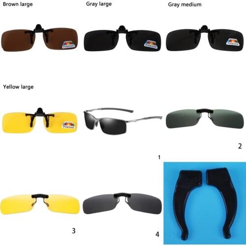 1 PC High Quality Unisex Clip-on Polarized Day Night Vision Flip-up Lens Driving Glasses UV400 Riding Sunglasses For Outside