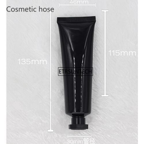 100pcs 50ml black Plastic Cream Toothpaste Tubes Empty Cosmetic Sample Mini Small Packaging Containers Bottles F3457