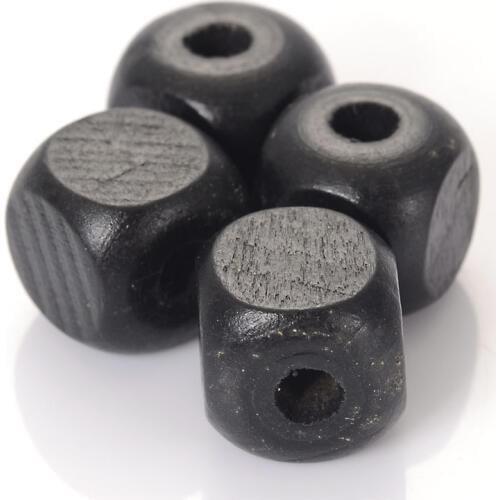 30 Pcs/Lot 14MM Painted Colorful Wood Chamfering Square Beads For Diy Jewelry Making Accessories