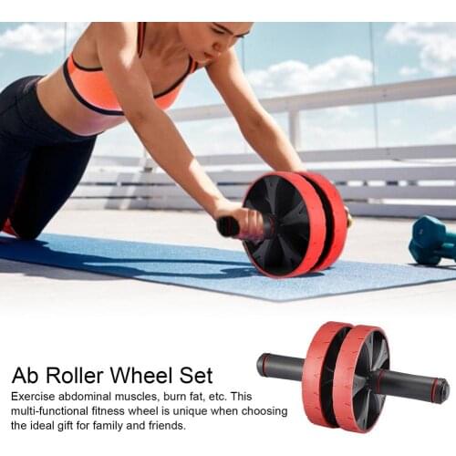 ABS Abdominal Roller Exercise Wheel Mute Ab Roller Arms Back Belly Core Trainer For Body Shape Training Supplies Fitness Equipme