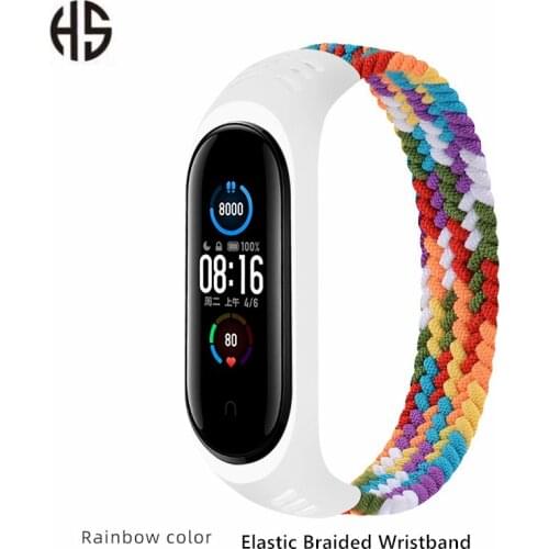 Suitable for Xiaomi Mi Band 4 Wristband 3th Generation NFC Edition Elastic Nylon Woven Breathable Single Ring Strap