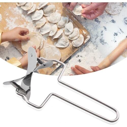 Household Dumplings 304 Stainless Steel Pressure Dumplings Skin Mold Hand Push Cut Dumpling Machine Kitchen Tools