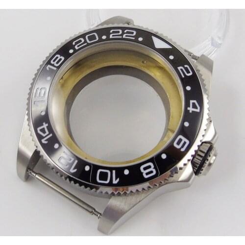 Mental 43mm Watch Case for NH35 NH35A Movement Sapphire Crystal Ceramic Bezel Insert