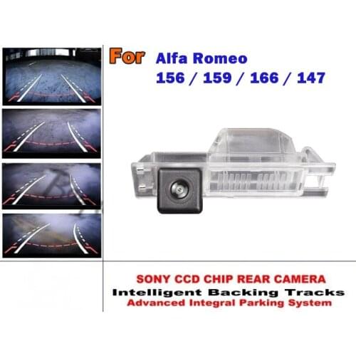For Alfa Romeo 156 / 159 / 166 / 147 Smart Tracks Chip Camera / HD CCD Intelligent Dynamic Parking Car Rear View Camera