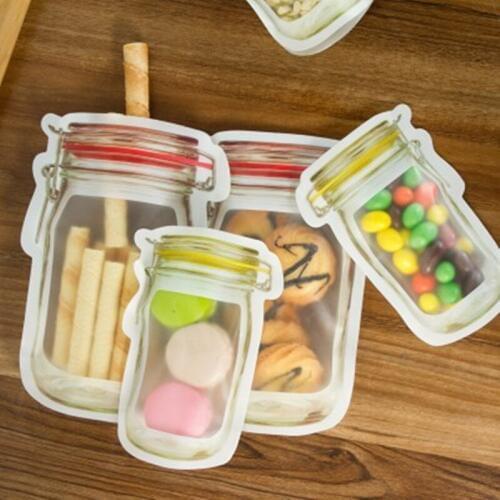 Sealed Bag Storage Bag Transparent Tub Silica Box Silica Gel Chained Sealed Container Kitchen Recyclable Standing Dessert Pocket