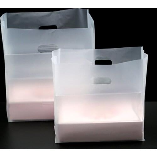 50Pcs/lot Matte Clear Plastic Package Bag Bread Cookie Take-out Pouches Clothes Grocery Market Shopping Bags for Cosmetic Crafts