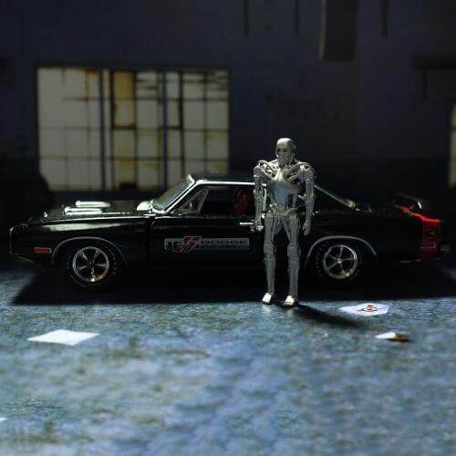 1/64 scale metal skeleton shape puppet robot doll toy for alloy car model diecast vehicle display parts Scene accessories gifts