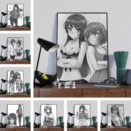 Modular Pictures Girl Home Decoration Cartoon Characters Wall Art Modern Canvas Prints Painting For Bedroom Poster No Framework