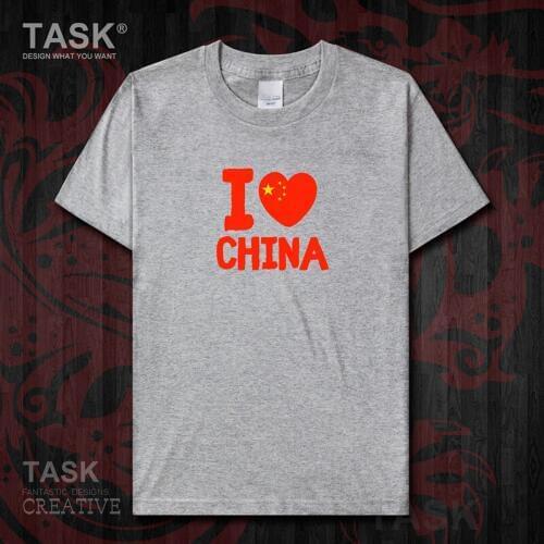 Peoples Republic of China CHN mens t-shirt I Love China Short sleeve clothes cotton summer Streetwear casual Fashion Print 06