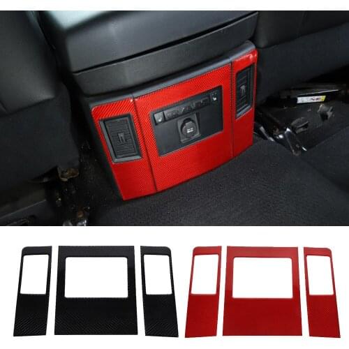 Soft Real Carbon Fiber Rear Air Vent Outlet Panel Decorative Cover for Dodge Ram 2010-2015 Interior Mouldings Car Accessories