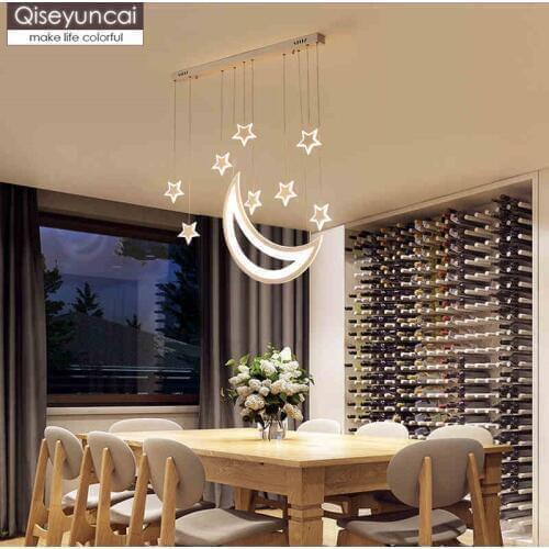 Qiseyuncai Nordic restaurant creative personality led chandelier bedroom modern atmosphere childrens room lighting