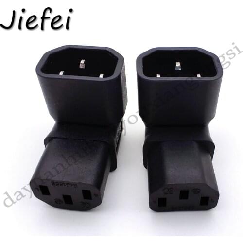 20-50pcs IEC Adapter Up Angled IEC 320 C14 To C13 For LCD/LEC TV Wall Mount connector New