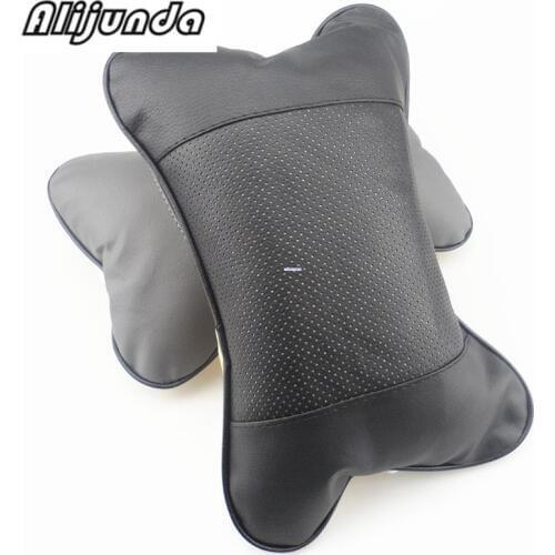 2pcs artificial leather neck headrest breathable car pillow for Kia Rio K2 K3 K5 K4 Cerato,Soul,Forte,Sportage R,SORENTO,Mohave