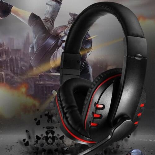 Wired Gaming Headphones Stereo Head-mounted Headset with Mic PC Computer Office Headphones ND998