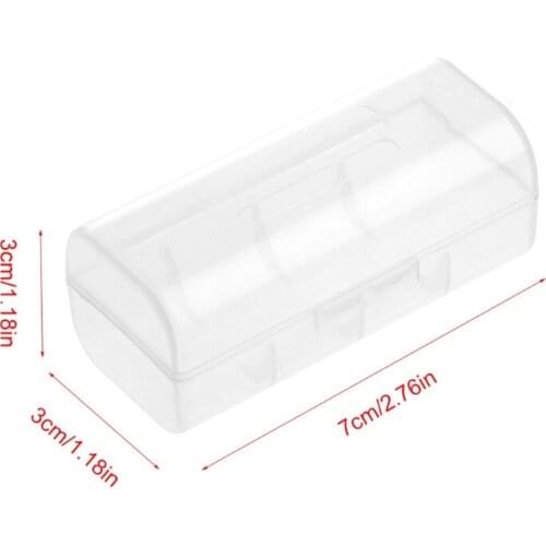 Transparent Plastic Case Holder Container Battery Storage Box For 1X 26650 Battery