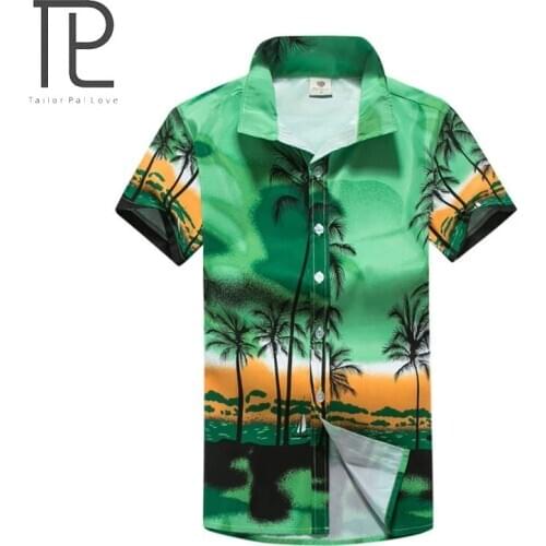 Tailor Pal Love Mens Casual Printed Shirt Men Short Sleeve Beach Shirts Suitable for swimming wading water sports