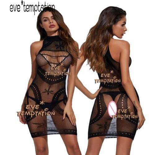 Sexy crochet Fish Net Lingerie Babydoll dress Underwear Chemises Sex Products Teddies Bodysuits Sleepwear dress intimates W039