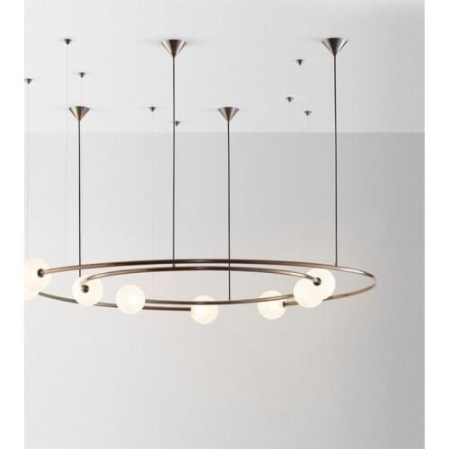 Nordic Post Modern Planetary Glass Pendant Lights Luxury Living Room Art Deco Bedroom Study Dining Table Hanging Lamps Fixtures