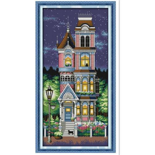 A quiet night DMC Cross Stitch cotton In 11CT 14CT DIY Needlework Counted Cross Stitch Kits For Embroidery Crafts Home Decor