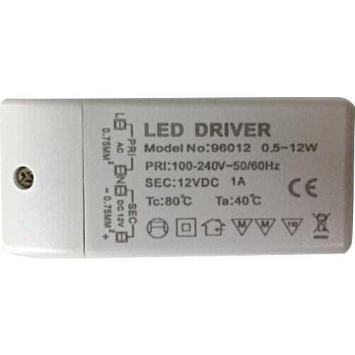 12W Led Driver Transformer DC 12V Power Supply AC 100V-240V European Standard Good Quality 2 Year Warranty