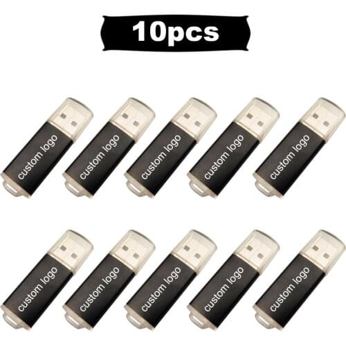 10pcs/lot Personalize logo Pen Drive 8GB 16GB usb flash drive32GB 64GB usb flash drives 128GB metal memory stick For photography
