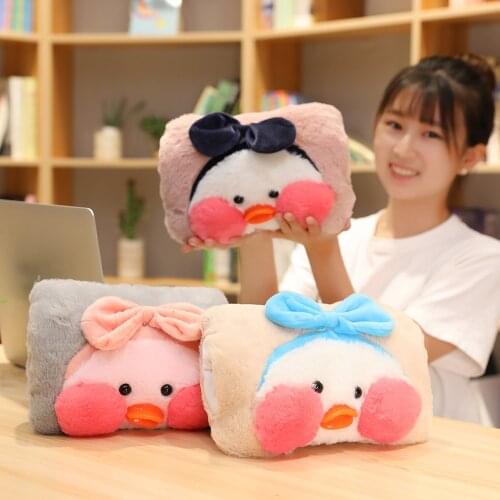High Quality 30cm LaLafanfan Cafe Duck Cartoon Cute Duck handwarmer Animal Dolls Girl Toys Birthday Gift For Children