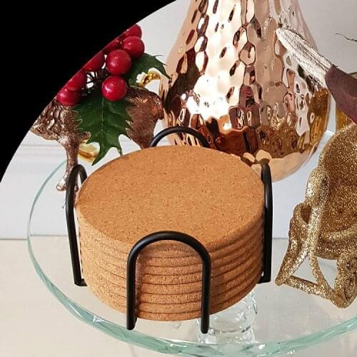 Coaster Iron Rack Black Cup Mat Iron Frame Coasters Rack Decorations for Home DIY Tableware Decoration Durable Coaster