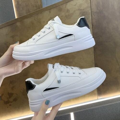 White Shoes Womens 2021 Womens Shoes Cross Strap Spring Board Shoes Fashion All-Match Sneakers